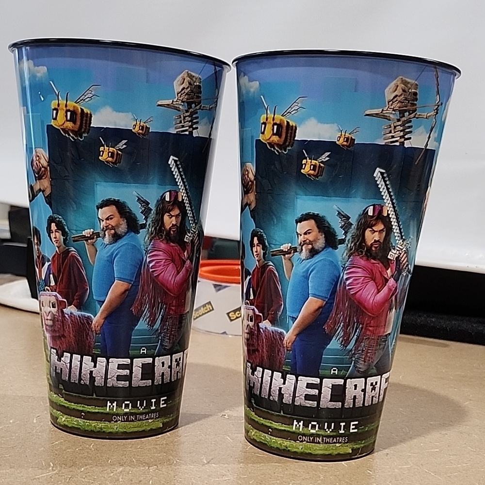 Minecraft Movie Themed Cups